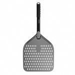 G.a HOMEFAVOR 12inch Perforated Pizza Peel, Professional Rectangular Pizza Paddle, Hard Anodized Aluminum Turning Pizza Oven Peel 12x14 Inch Blade