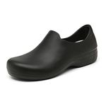 Ladies Kitchen Work Shoes Lightweight Non Slip Womens Chef Shoes Water Resistant Black Size 5