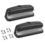 Justech 2PCs LED License Plate Light Number Plate Lights IP67 Waterprrof Screws Included for 12/24V Car Trailer Truck Lorry