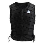 menolana Horse Riding Safety Eventing Equestrian Protective Vest Body Protector for Adults Boys and Girls, Equine Equestrian Equipment Supplies, Black - Men XL