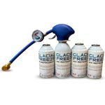 Tectonic Glacial Freeze R290 Replacement r134a Refrigerant Kit | r134a AC Recharge Kit | R290 Freon r134a Refrigerant Replacement | 134a Refrigerant Charge Kit With Trigger and 4 Cans (r134a, 4 Cans)