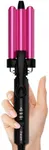 FARERY Mini Hair Crimper Hair Waver 3 Temperature Adjustable, 3 Barrel Curling Iron for Short Hair, Hair Crimper for Women Beach Waves, Crimper Hair Tool 1/2 Inch Travel Size, Dual Voltage, Pouch Bag