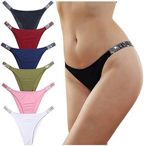 Levao Braga Tanga de Encaje para Mujer Sexy Thong Braguita Pantalones de Sin Costuras Señoras Ropa Interior Bragas Paquete Múltiple (Colores Mezclados, XL)