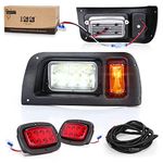 10L0L Club Car DS Headlight Kit - 12V Headlight and Tail Light Kit With Upgrade Harness and Cutting Template