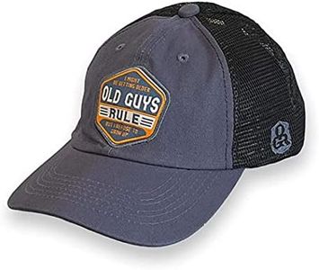 OLD GUYS RULE Men's Trucker Hat, Getting Older - Gift for Dad, Grandpa, Husband, Father's Day, Birthday, Holiday - Funny Novelty Hat for Aging Men, Retirement, OGR Collectors (Blue & Black)