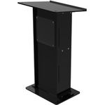 CLASSIC CONCEPTS Acrylic Podium Stand for Churches,Conference,Speeches,Weddings,Classroom,Professional Presentation Podiums CCP060 (Black)