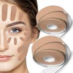 Asunfish 2 Rolls Face Tape for Wrinkles, Anti-Wrinkle Tape, Face Lifting Tape, Kinesiology Tape face Wrinkles, Cotton Breathable Facial Patches