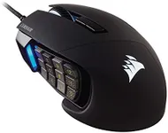 Corsair SCIMITAR RGB ELITE, MOBA/MMO Gaming Mouse, Backlit RGB LED, 18000 DPI, Optical, Black, 1 Pack