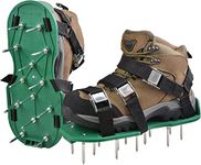 Lawn Aerator Shoes Grass Spiked Shoes with Heavy Duty Spiked Metal Buckle and Adjustable Straps Easy Assembly Aeration Tool for Aerating Your Lawn or Yard