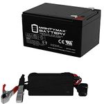 Mighty Max Battery 12V 12AH Battery for Daiwa 500 Electric Fishing Reel + 12V Charger