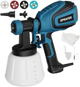 VONFORN Paint Sprayer, 700W HVLP Spray Gun with Cleaning & Blowing Joints, 4 Nozzles and 3 Patterns, Easy to Clean, for Furniture, Cabinets, Fence, Walls, Door, Garden Chairs etc. VF803 Blue