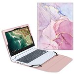 Fintie Sleeve Case for 11.6" Lenovo Chromebook Flex 3 / C330 - Premium PU Leather Portfolio Book Cover (NOT Fit Lenovo Chromebook N20p/N21/N22/N23/300E/500E), Glittering Marble