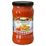 ELLATIKA Lutenitsa Homemade Sauce - Traditional Bulgarian Roasted Red Pepper and Eggplant Spread, 310g Glass Jar