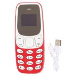 Annadue BM10 Worlds Smallest Mobile Phone Unlocked, GSM 2-in-1 Mini Mobile Phone with Hands-free Bluetooth Dialler Dual SIM Card GSM. (Red)