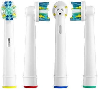 Replacement Brush Heads Compatible With Oral-B-Braun– Floss Action - Pack of 4 Generic Electric Toothbrush Replacement Heads