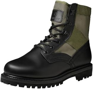 WIDEWAY Men's Combat Jungle Boots Waterproof Goodyear Military Work Boots Non Slip Ankle boots shoes for men Green 8