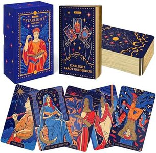 Wyspell Tarot Cards with Guide Book - Starlight Unique Tarot Deck for Beginners - Traditional Symbolism - Beautiful & Modern Tarot Decks (Blue)