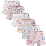 TEDDYIFY Girls Cotton Underwear Soft Girls Shorts Kids Boxer Briefs Panties (Assorted Prints and Color as per Availability) (Pack of 6) (7-8 Years, Style/09)