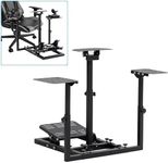 Anman Flight Racing simulator cockpit Wheel Stand Dual-Purpose Fit for Logitech Shifter Joystick Pedals,Thrustmaster/Hotas Warthog, Only Include Flight Joystick Mount Three Sizes Shift Lever Panels