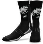 For Bare Feet NFL Youth V Curve Socks - Machine Washable - Poly-spandex blend - Perfect Fit and Durability for Active Young Athletes (Philadelphia Eagles - Multicolor)