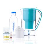 Alkaline Water Filter Jug – Antioxidant Water - Purifies 99.9% of Toxins and Metals - High pH Ionized Alkaline Water – BPA- Free Certified Pitcher - Alkanatur