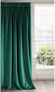 Eurofirany RIA Tenda Oscurante, Tenda con Fettuccia Arricciatenda - 1 pz, Tenda Extra Lunga, Elegante, Tinta Unita, Soggiorno, Camera da Letto, Densità 290 g/m², 140x270 cm, Verde Scuro