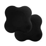 Omevett 2 Pcs Yoga Knee Pads Non-slip Yoga Kneeling Pad Yoga Knee Mats Yoga Knee Pads Cushion Comfortable Lightweight Support for Knees, Hands, Wrists and Elbows (20 x 20 cm, Black)