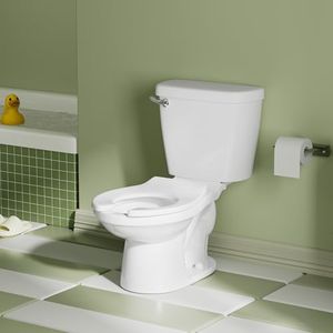 Simple Project Ceramic Toddler Potty Training Toilet, 10.5" Seat Height Round Front Kids Toilet With Seat, 1.26 GPF Powerful Quiet Flush Porcelain Children Toilet For Bathroom