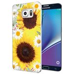 Ueokeird Phone Case for Galaxy Note 5, Note 5 Case, Shockproof Clear Floral Pattern Soft Flexible TPU Protective Cover for Samsung Galaxy Note 5 (Sunflower)