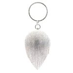 Lanpet Women Round Ball Crystal Evening Clutch Purse Tassel Wedding Party Handbags