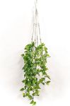 Fake Hanging Plants Artificial Plants for Home Decor Macrame Plant Hanger with Fake Vines Faux Hanging Planter Greenery for Wall Ceiling Bedroom Bathroom Kitchen Office Boho Decor Indoor