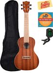 Kala KA-CE Mahogany Concert Electric Ukulele Bundle with Gig Bag, Austin Bazaar Instructional DVD, Clip-On Tuner, and Polishing Cloth