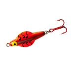 Lindy Rattl'N Flyer Spoon Hybrid Ice Fishing Lure Jigging Spoon, Orange Tiger, 1/4 oz