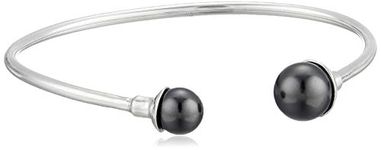 Alex and Ani Women's Sea Sultry Pearl Cuff Bracelet, Sterling Silver, Adjustable