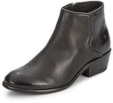 Frye Women's Carson Piping Bootie Leather Boots Black/Soft Full Grain, Size 8