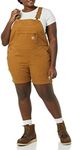 Carhartt Women's Rugged Flex Relaxed Fit Canvas Shortall, Brown, X-Large