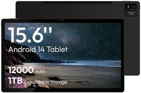 MESWAO 2024 15.6 Inch Android 14 Tablet, 2024 Large Tablet with1080 IPS HD Display Big Screen, 8-Core, 6GB+128GB, Support 1TB TF Card, 12000mAh Long Lasting Battery for Movie/Work