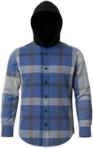 BROOKLYN'S BEST Cotton Boys Flannel Hoodie Shirt – Soft Cotton Long Sleeve for Boys (Sizes 4-18), Stylish & Comfortable