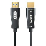 EMK 8K HDMI 2.1 Fiber Optical Cable,10K Ultra High Speed HDMI Gen2 30m 48Gbps 4K,120Hz 8K,120Hz 10K,120Hz,eARC Dolby Vision Atmos HDR10 RTX 3080/3090 PS5 Xbox Sony LG C9/B9,Black