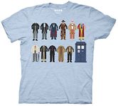 Doctor Who Doctor Outfits with TARDIS Men's T-shirt (Medium)