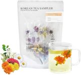 KKOKDAM Flower Tea Set Sampler - Loose Leaf Tea Set for Mothers Day Tea Set, Fancy Tea Variety Pack, Blooming Tea Flowers, Korean Tea Sets, Unique Tea Gifts, Loose Leaf Teas - 8 Count