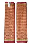 MONTISA Organic Handmade Kusha Grass Mat Eco-Friendly Chatai Assan Sitting Mat (Multicolour, 18x18 Inch) - Pack of 2.