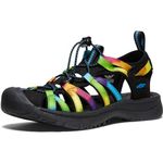 KEEN Women’s Whisper Closed Toe Durable Comfortable Easy On Washable Adventure Sandals, Original Tie Dye, 9.5