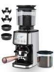 Homtone Electric Coffee Grinder for Portafilter and Container, 51 Grind Settings Adjustable Coffee Grinder, Anti-Static Conical Burr Coffee Grinder for Drip/Pour Over/Espresso/French Press, 12 Cup