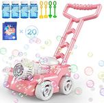 Bubble Machine,Bubble Blower Maker,Bubble Lawn Mower for Toddlers 1-3,Summer Outdoor Push Backyard Toys,Wedding Party Favors,Christmas Birthday Gifts for Preschool Boys Girls