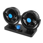 Oshotto 12V/24V 360 Degree Rotatable with 2 Speed Cigarette Lighter Cooling Car Fan for all Cars