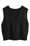 Aoysky Sweater Vest Women's V-Neck 