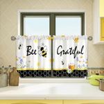 ASPMIZ Bee Short Wide Curtains for 