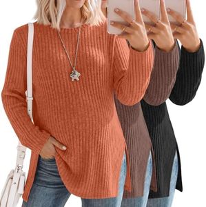 Sweetyweee 3 Pack Women's Maternity Tunic Shirt, 3-Color, Medium