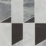 Bedrosians Modni Jett Honed Marble Mosaic Tile 12" x 12", Cool Blend (10-Pack, 10.1 SF)